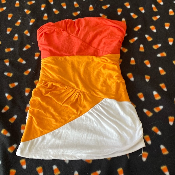 Studio Y Tops - Tube top, white,orange,red